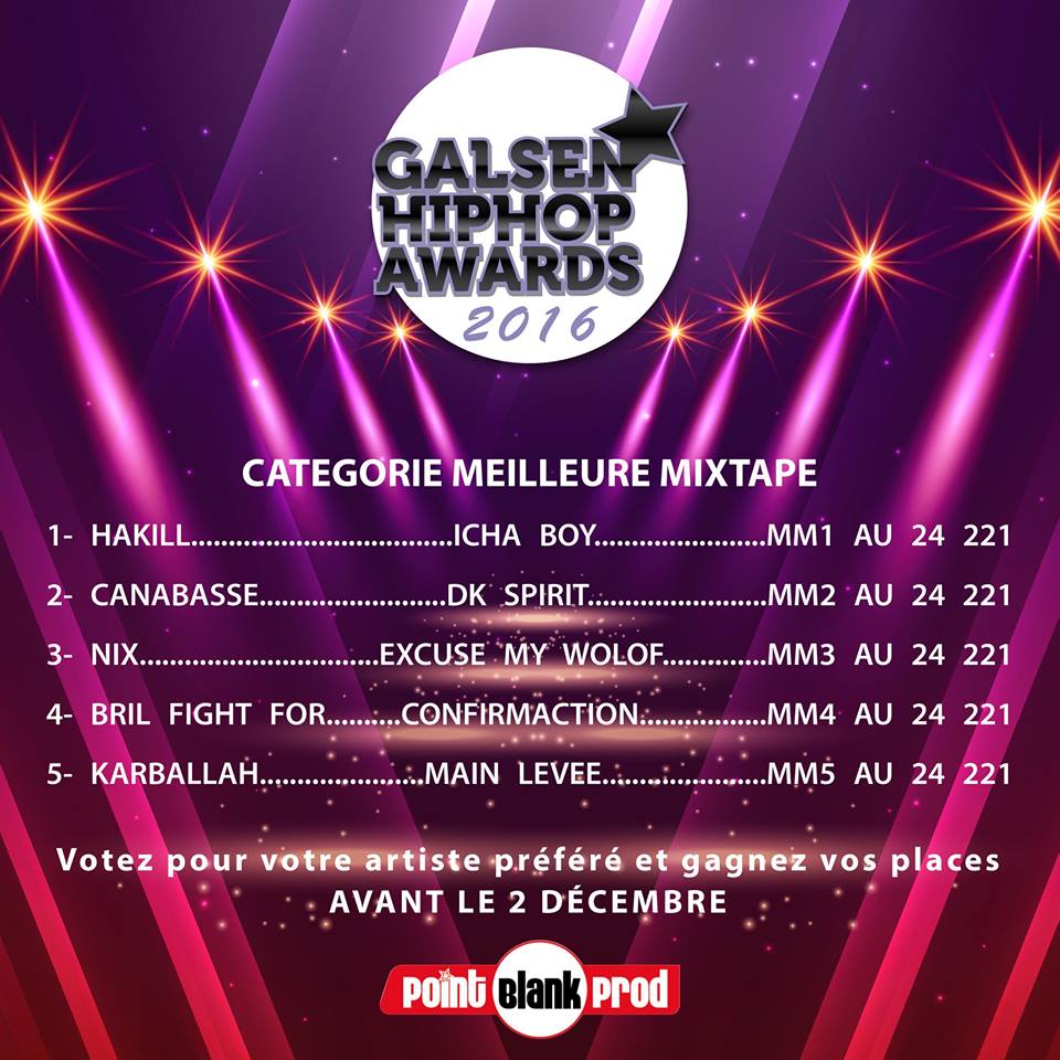 Galsen Hip Hop Awards votons maintenant Au Sénégal, le cœur du Sénégal